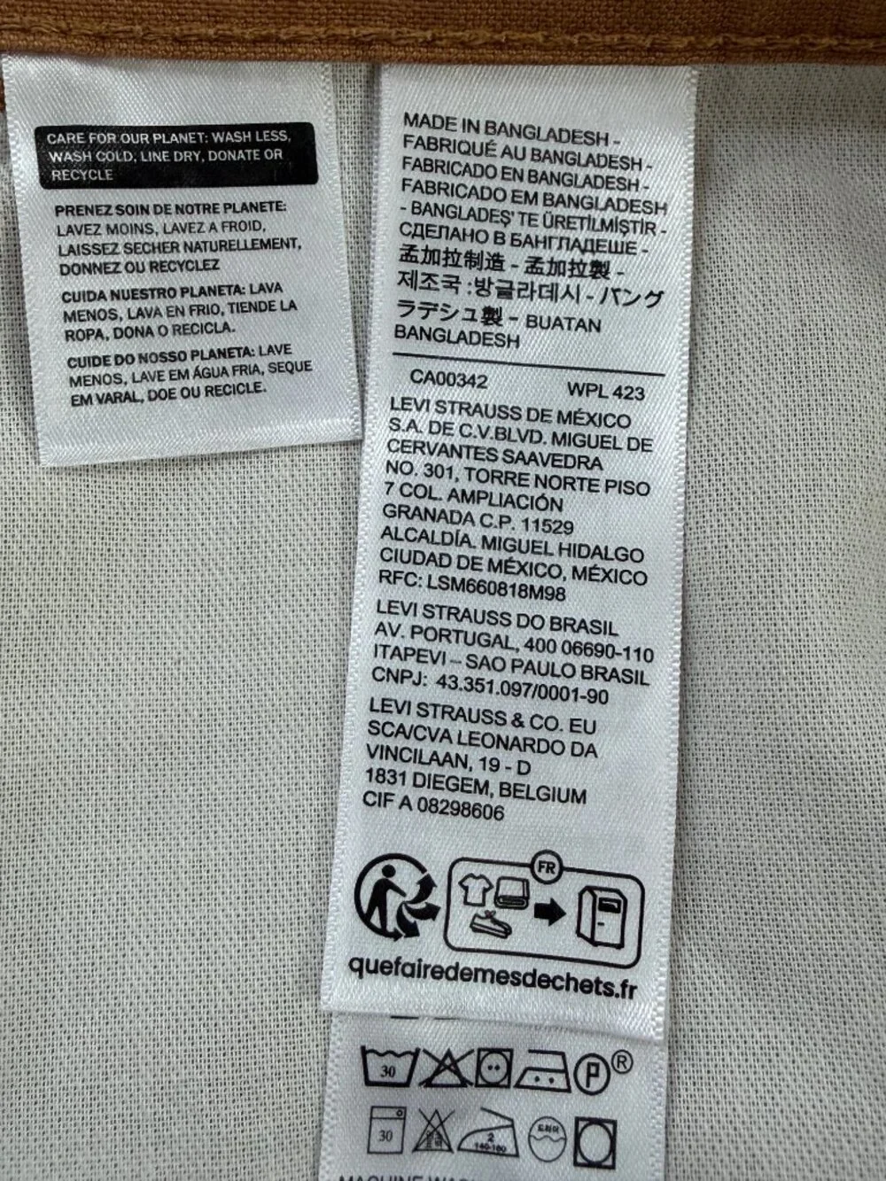 Levi’s Skateboarding Cropped Carpenter Pants Duck Canvas Brown Sugar - Sz. 36x27